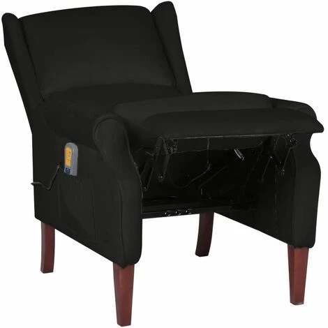 YOUTHUP Fauteuil De Massage Inclinable Noir Velours - Noir 6 YOUTHUP Fauteuil De Massage Inclinable Noir Velours - Noir – Image 4