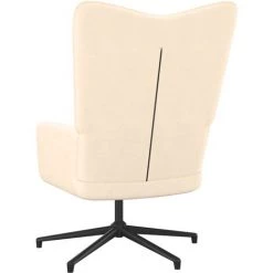 YOUTHUP Chaise De Relaxation Crème Tissu - Crème -Pas Cher Fauteuil Magasin 55265246 4