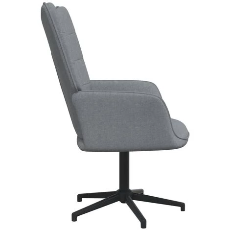YOUTHUP Chaise De Relaxation Gris Clair Tissu - Gris 5 YOUTHUP Chaise De Relaxation Gris Clair Tissu - Gris – Image 3