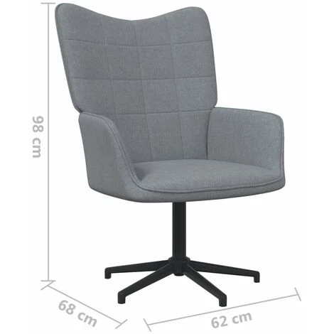 YOUTHUP Chaise De Relaxation Gris Clair Tissu - Gris 7 YOUTHUP Chaise De Relaxation Gris Clair Tissu - Gris – Image 5