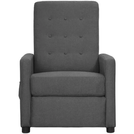 YOUTHUP Fauteuil Inclinable Gris Clair Tissu - Gris 4 YOUTHUP Fauteuil Inclinable Gris Clair Tissu - Gris – Image 2