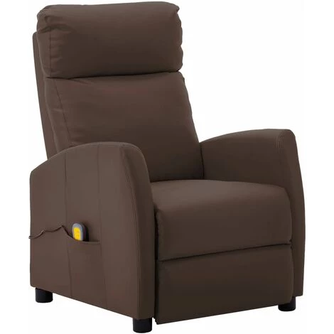 YOUTHUP Fauteuil Inclinable électrique De Massage Marron Similicuir - Brun 4 YOUTHUP Fauteuil Inclinable électrique De Massage Marron Similicuir - Brun – Image 2