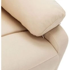 YOUTHUP Fauteuil De Massage Inclinable Crème Tissu - Crème -Pas Cher Fauteuil Magasin 55266403 5