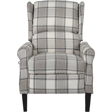 YOUTHUP Fauteuil De Massage Inclinable Gris Tissu - Gris 4 YOUTHUP Fauteuil De Massage Inclinable Gris Tissu - Gris – Image 2