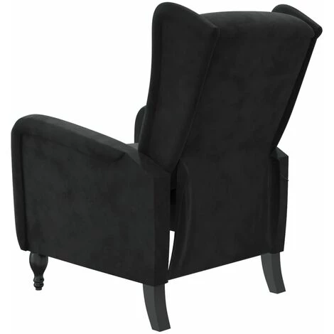 YOUTHUP Fauteuil De Massage Inclinable Noir Velours - Noir 7 YOUTHUP Fauteuil De Massage Inclinable Noir Velours - Noir – Image 5