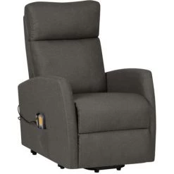 YOUTHUP Fauteuil De Massage Inclinable Gris Foncé Tissu - Gris -Pas Cher Fauteuil Magasin 55266419 2