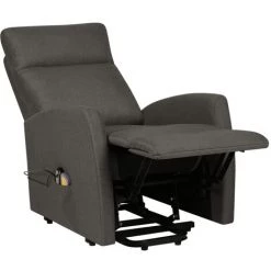 YOUTHUP Fauteuil De Massage Inclinable Gris Foncé Tissu - Gris -Pas Cher Fauteuil Magasin 55266419 5
