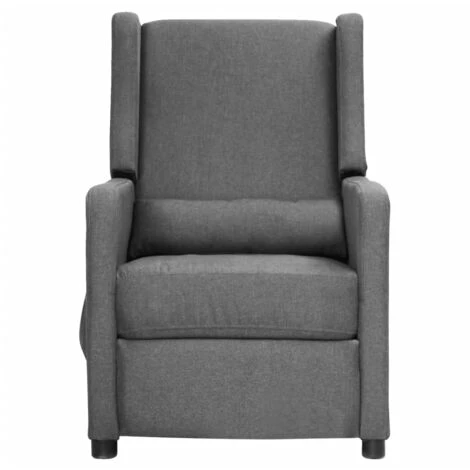 YOUTHUP Fauteuil De Massage Inclinable Gris Clair Tissu - Gris 4 YOUTHUP Fauteuil De Massage Inclinable Gris Clair Tissu - Gris – Image 2
