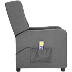 YOUTHUP Fauteuil De Massage Inclinable Gris Clair Tissu - Gris 9 YOUTHUP Fauteuil De Massage Inclinable Gris Clair Tissu - Gris -Pas Cher Fauteuil Magasin 55266424 3