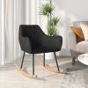 YOUTHUP Chaise à Bascule Noir Tissu - Noir -Pas Cher Fauteuil Magasin 55266451 1