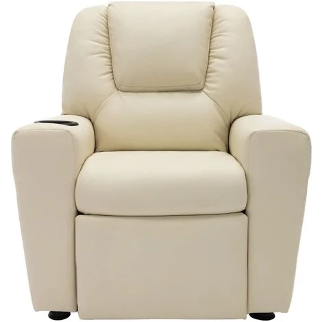 YOUTHUP Fauteuil Inclinable Pour Enfants Similicuir Blanc Crème - Blanc 5 YOUTHUP Fauteuil Inclinable Pour Enfants Similicuir Blanc Crème - Blanc – Image 3