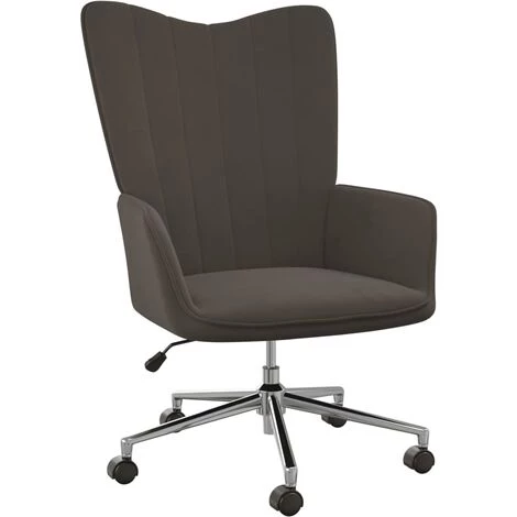 YOUTHUP Chaise De Relaxation Gris Foncé Velours - Gris 3 YOUTHUP Chaise De Relaxation Gris Foncé Velours - Gris