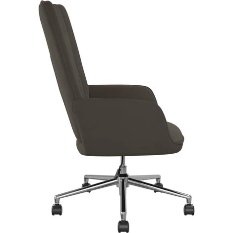 YOUTHUP Chaise De Relaxation Gris Foncé Velours - Gris 5 YOUTHUP Chaise De Relaxation Gris Foncé Velours - Gris – Image 3