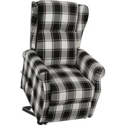 YOUTHUP Fauteuil Inclinable Marron Et Blanc Tissu - Brun