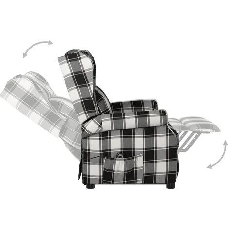 YOUTHUP Fauteuil Inclinable Marron Et Blanc Tissu - Brun 6 YOUTHUP Fauteuil Inclinable Marron Et Blanc Tissu - Brun – Image 4