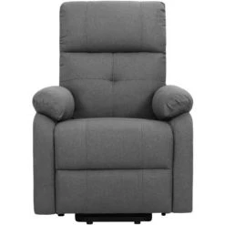 YOUTHUP Fauteuil Inclinable Gris Foncé Tissu - Gris -Pas Cher Fauteuil Magasin 55266503 3