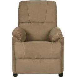 YOUTHUP Fauteuil De Massage Inclinable Taupe Similicuir Daim - Taupe -Pas Cher Fauteuil Magasin 55267805 2