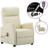 YOUTHUP Fauteuil Inclinable électrique De Massage Crème Similicuir - Crème