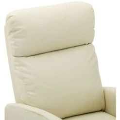 YOUTHUP Fauteuil Inclinable électrique De Massage Crème Similicuir - Crème -Pas Cher Fauteuil Magasin 55267815 5