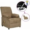 YOUTHUP Fauteuil De Massage Inclinable électrique Taupe Similicuir Daim - Taupe