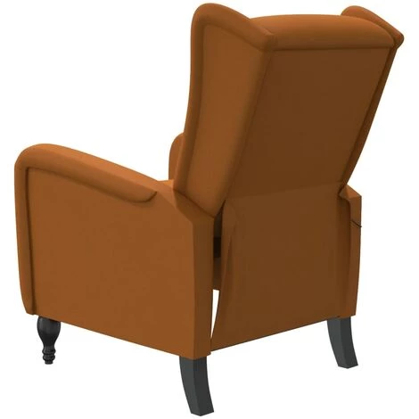 YOUTHUP Fauteuil De Massage Inclinable Marron Velours - Brun 7 YOUTHUP Fauteuil De Massage Inclinable Marron Velours - Brun – Image 5