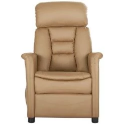 YOUTHUP Fauteuil De Massage Inclinable Cappuccino Similicuir - Brun -Pas Cher Fauteuil Magasin 55267833 2