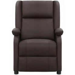 YOUTHUP Fauteuil De Massage Inclinable Marron Cuir Véritable - Brun -Pas Cher Fauteuil Magasin 55267835 3