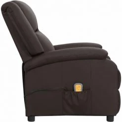 YOUTHUP Fauteuil De Massage Inclinable Marron Cuir Véritable - Brun -Pas Cher Fauteuil Magasin 55267835 4