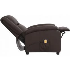 YOUTHUP Fauteuil De Massage Inclinable Marron Cuir Véritable - Brun -Pas Cher Fauteuil Magasin 55267835 5