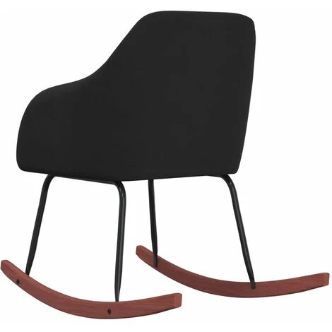 YOUTHUP Chaise à Bascule Noir Velours - Noir 6 YOUTHUP Chaise à Bascule Noir Velours - Noir – Image 4