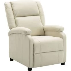 YOUTHUP Fauteuil Inclinable électrique Blanc Similicuir - Blanc -Pas Cher Fauteuil Magasin 55267876 2