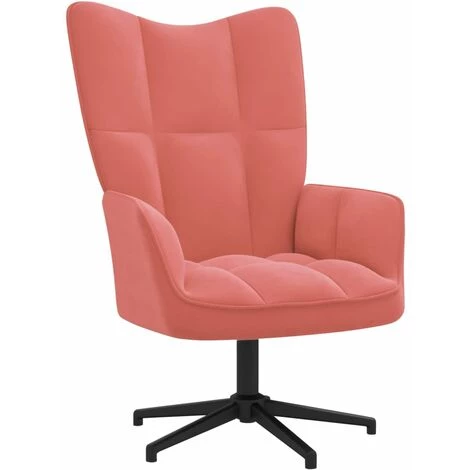 YOUTHUP Chaise De Relaxation Rose Velours - Rose 3 YOUTHUP Chaise De Relaxation Rose Velours - Rose