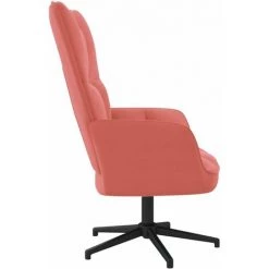 YOUTHUP Chaise De Relaxation Rose Velours - Rose 9 YOUTHUP Chaise De Relaxation Rose Velours - Rose -Pas Cher Fauteuil Magasin 55267903 3