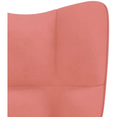 YOUTHUP Chaise De Relaxation Rose Velours - Rose 7 YOUTHUP Chaise De Relaxation Rose Velours - Rose – Image 5