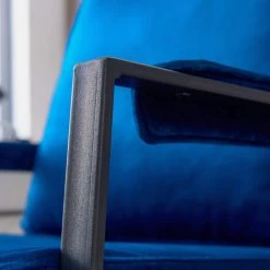 Fortuna Lai Fauteuil TV, Fauteuil Relax, Fauteuil Simple Relax Moderne Avec Coussin En Velours, Facile à Assembler Et Durable, 70 * 82 * 74cm, Bleu -Pas Cher Fauteuil Magasin 55268093 4