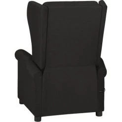 Fauteuil Inclinable De Massage Électrique Tissu Noir VidaXL -Pas Cher Fauteuil Magasin 55300215 5