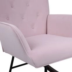 AUGIENB Chaises De Visiteur Design Scandinave Accoudoirs Ergonomiques Fauteuil à Bascule Scandinave Grand Confort Rose 65 X 96 X 91 Cm -Pas Cher Fauteuil Magasin 55389222 5