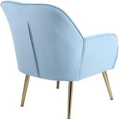 AUGIENB Chaises De Visiteur Design Scandinave Accoudoirs Ergonomiques Fauteuil Canapé Chaise Scandinave Bleu Clair 70 X 67 X 75cm -Pas Cher Fauteuil Magasin 55389797 4