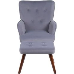 AUGIENB Chaises De Visiteur Design Scandinave Accoudoirs Ergonomiques Fauteuil Canapé Chaise Scandinave Avec Repos Pied 68 X 77 X 92cm Gris 11 AUGIENB Chaises De Visiteur Design Scandinave Accoudoirs Ergonomiques Fauteuil Canapé Chaise Scandinave Avec Repos Pied 68 X 77 X 92cm Gris -Pas Cher Fauteuil Magasin 55390342 5