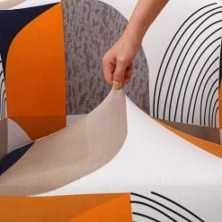 Housse De Fauteuil Cabriolet Imprime Triomphe Motif Géométrique Housse De Canapé Relax Club Chaise De Baignoire Housse De Fauteuil Extensible Polyester -Pas Cher Fauteuil Magasin 55394513 4