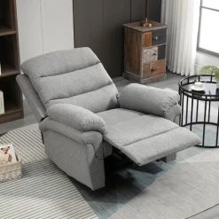 MH Fauteuil De Relaxation LOUIS Gris Clair Chiné -Pas Cher Fauteuil Magasin 55414407 5