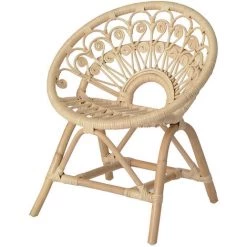Fauteuil Enfant Rotin Paon - Amadeus - Naturel
