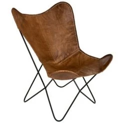Housse Cognac Dario En Cuir Atmosphera - Marron - Brun -Pas Cher Fauteuil Magasin 55477303 2