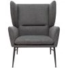 MILIBOO Fauteuil Design En Métal Et Tissu Effet Velours Texturé Gris Foncé COME - Gris Foncé Velours 2 MILIBOO Fauteuil Design En Métal Et Tissu Effet Velours Texturé Gris Foncé COME - Gris Foncé Velours -Pas Cher Fauteuil Magasin 55479153 1