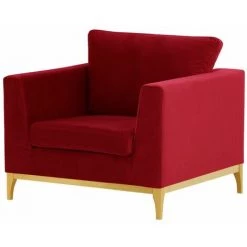 SLF24 Fauteuil Gosena Wood In Moderne Style - Rouge - Velluto 7 - Rouge - Velluto 7 8 SLF24 Fauteuil Gosena Wood In Moderne Style - Rouge - Velluto 7 - Rouge - Velluto 7 -Pas Cher Fauteuil Magasin 55536711 2