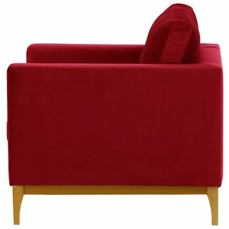 SLF24 Fauteuil Gosena Wood In Moderne Style - Rouge - Velluto 7 - Rouge - Velluto 7 5 SLF24 Fauteuil Gosena Wood In Moderne Style - Rouge - Velluto 7 - Rouge - Velluto 7 â Image 3
