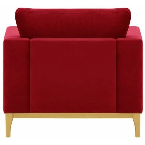 SLF24 Fauteuil Gosena Wood In Moderne Style - Rouge - Velluto 7 - Rouge - Velluto 7 6 SLF24 Fauteuil Gosena Wood In Moderne Style - Rouge - Velluto 7 - Rouge - Velluto 7 â Image 4