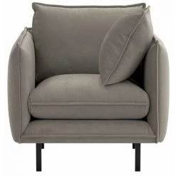 SLF24 Fauteuil Nimbus In Scandinave, Vintage Style - Gris Clair - Kronos 15 - Gris Clair - Kronos 15