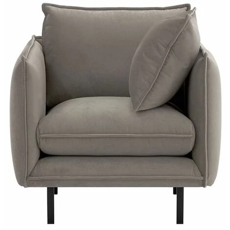 SLF24 Fauteuil Nimbus In Scandinave, Vintage Style - Gris Clair - Kronos 15 - Gris Clair - Kronos 15 3 SLF24 Fauteuil Nimbus In Scandinave, Vintage Style - Gris Clair - Kronos 15 - Gris Clair - Kronos 15