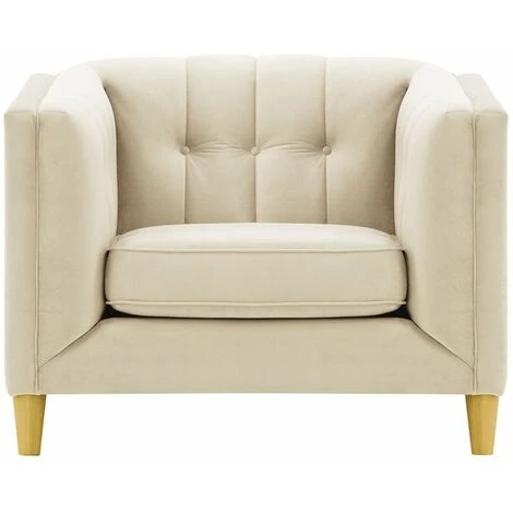SLF24 Fauteuil Sodre In Scandinave Style - Beige Clair - Velluto 2 - Beige Clair - Velluto 2 3 SLF24 Fauteuil Sodre In Scandinave Style - Beige Clair - Velluto 2 - Beige Clair - Velluto 2